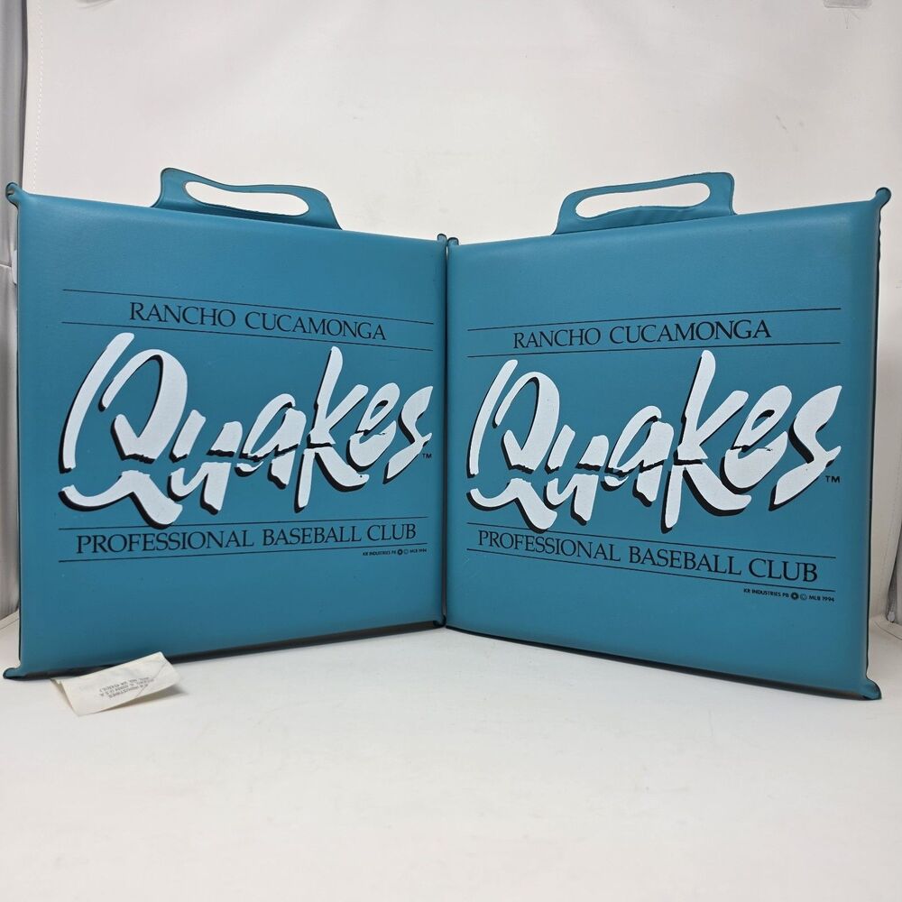 Vintage 1994 MiLB Rancho Cucamonga Quakes Seat Cushions Single A Baseball Team